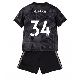 Arsenal Granit Xhaka #34 Udebanetrøje Børn 2022-23 Kortærmet (+ Korte bukser)